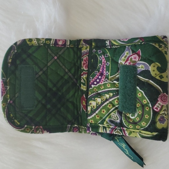 Vera Bradley Chelsea Green Small Handbag with Matching Tri Fold Wallet - Picture 11 of 11